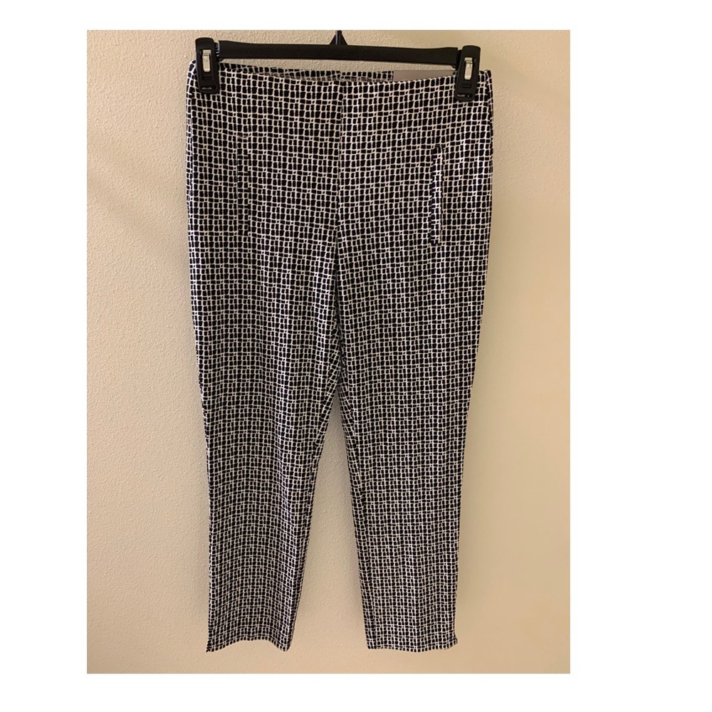 Black white print pants